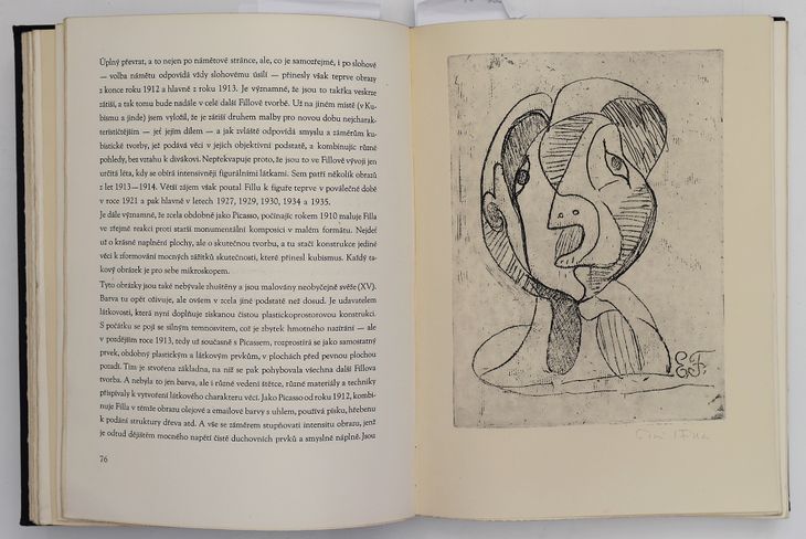 Hlava muže (cena za bibliografii č. 28 František Venera: Dílo Emila Filly, Brno, 1936, 8 originálních grafických listů, list je samostatně neprodejný) - 1